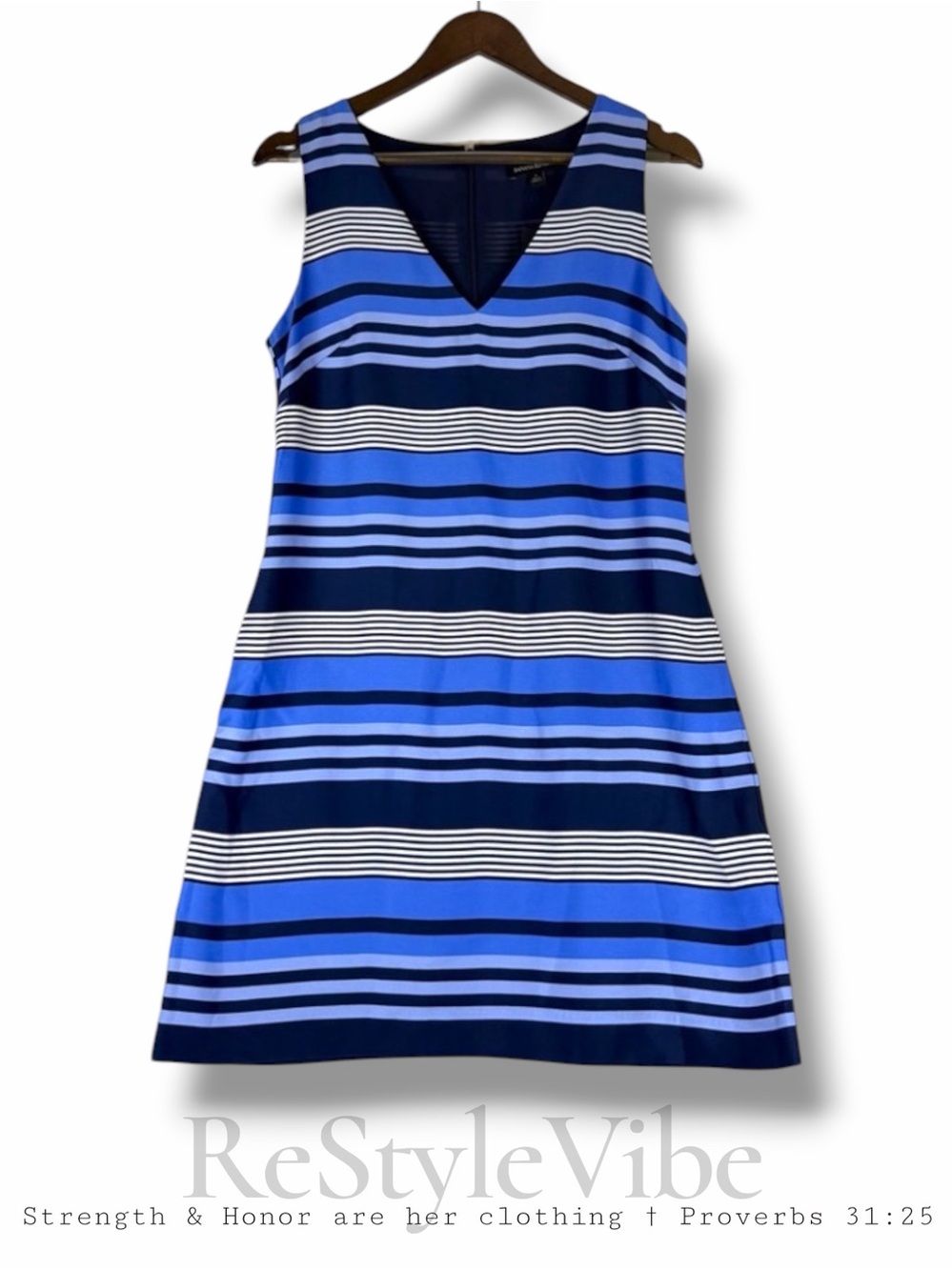 BANANA REPUBLIC Women’s Size 6 Dress Sheath Lined NWT Striped Column Style NEW